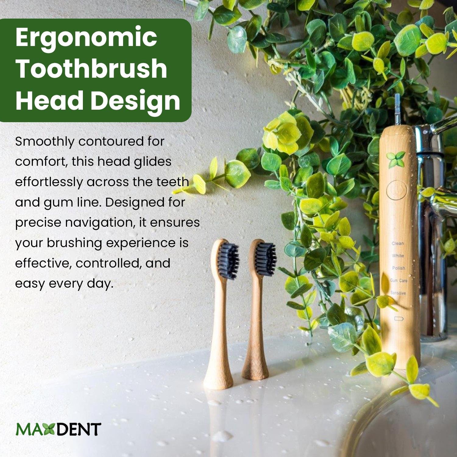 Bamboo Electric Toothbrush replacement heads sonicare compatible 4 pack