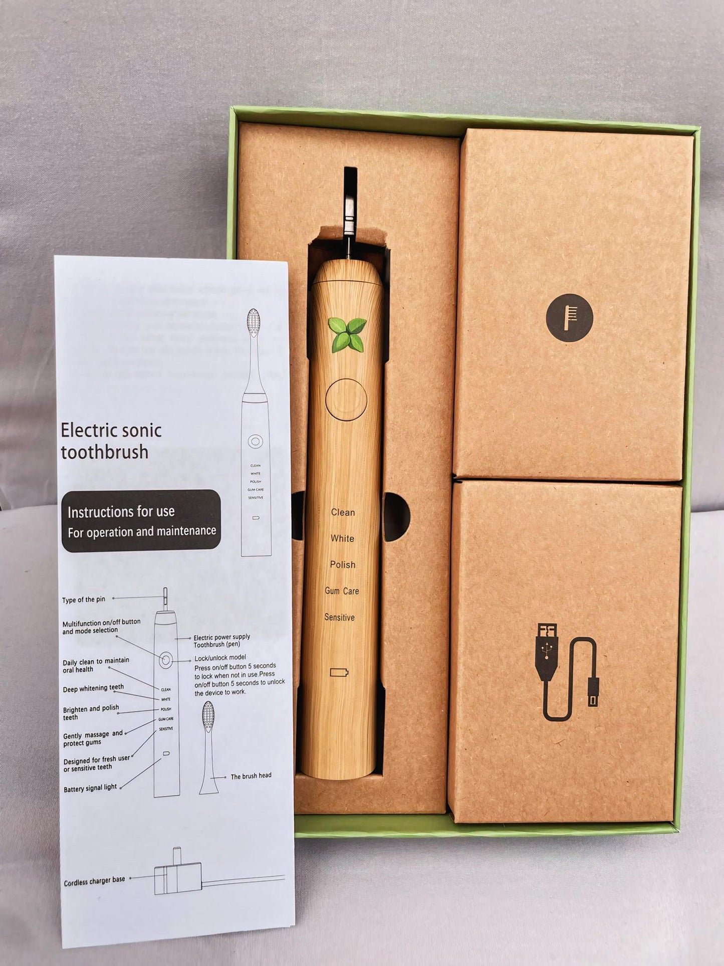  Back to Nature Bamboo Electric Toothbrush 