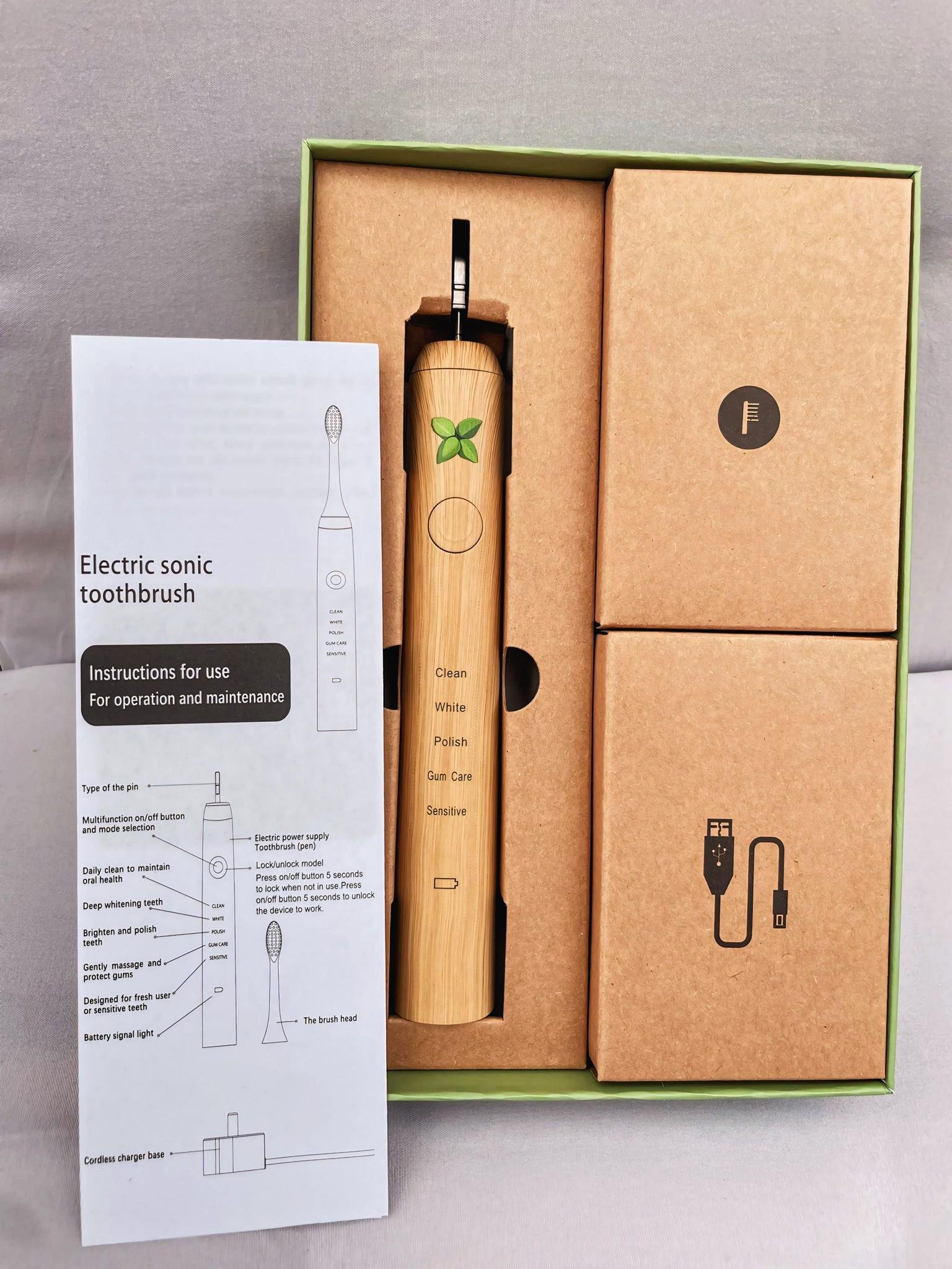  Back to Nature Bamboo Electric Toothbrush 