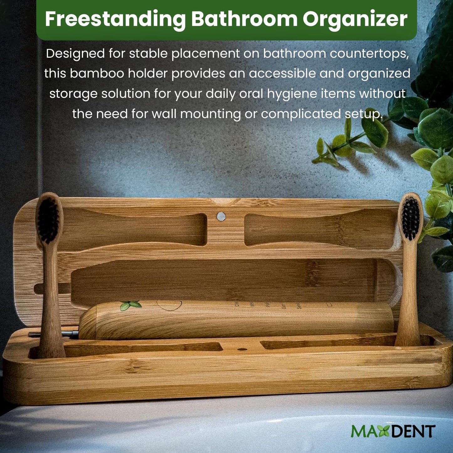 View details for Bamboo Storage/travel box for electric toothbrush. Sonicare and IPX-7 Compatible 
