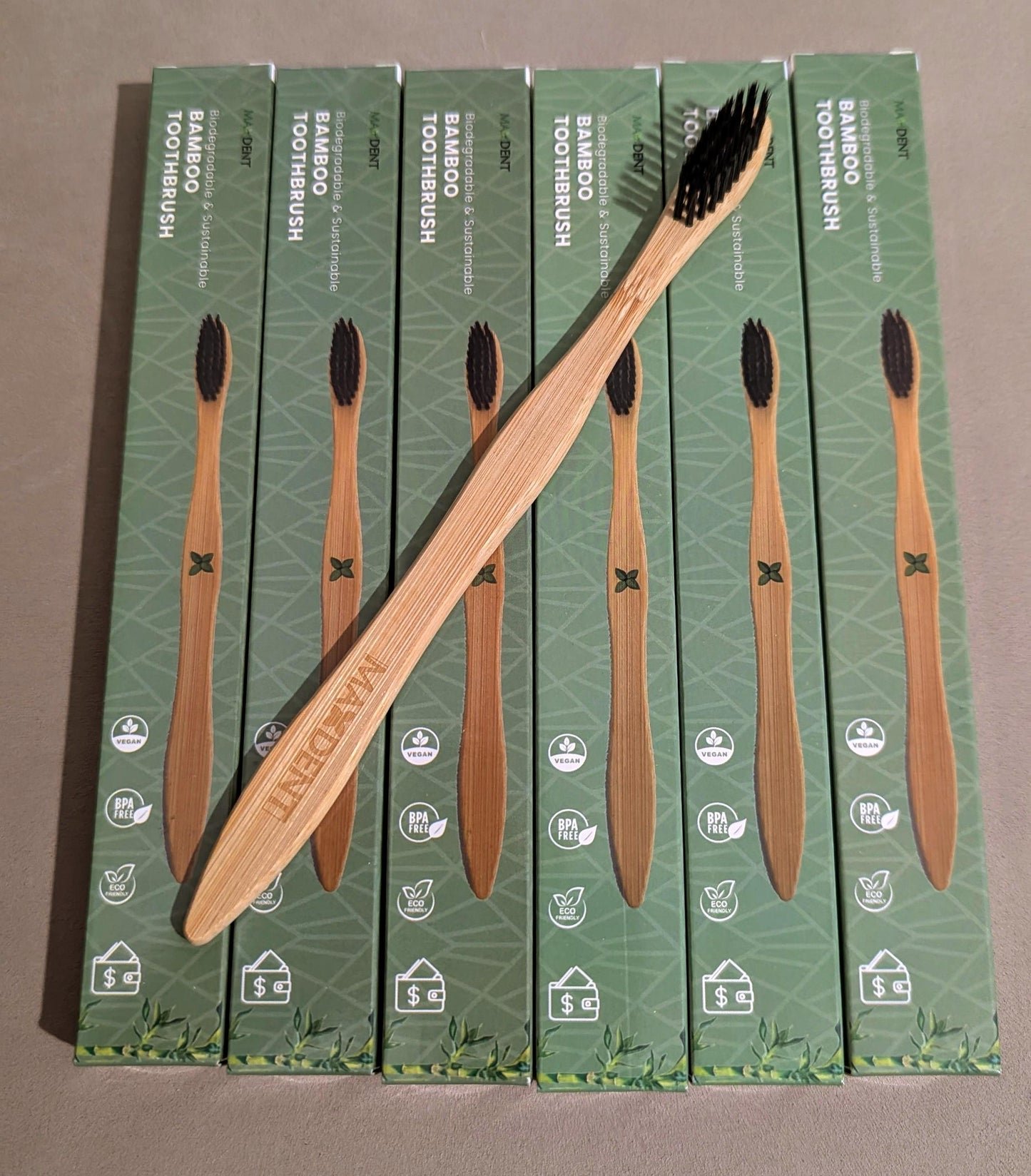 Maxdent Bamboo toothbrush 6 units