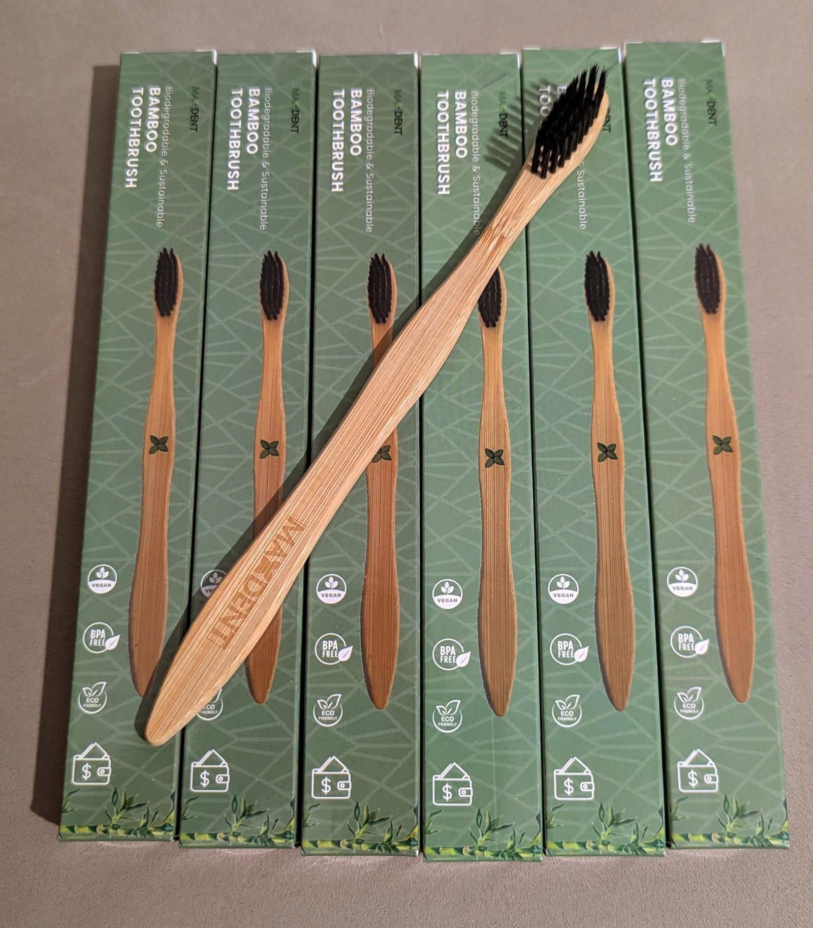 Maxdent Bamboo toothbrush 6 units